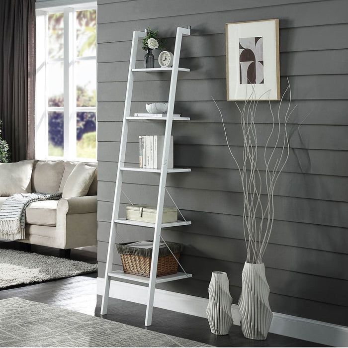 Amelia 5-tier Ladder Shelf - White