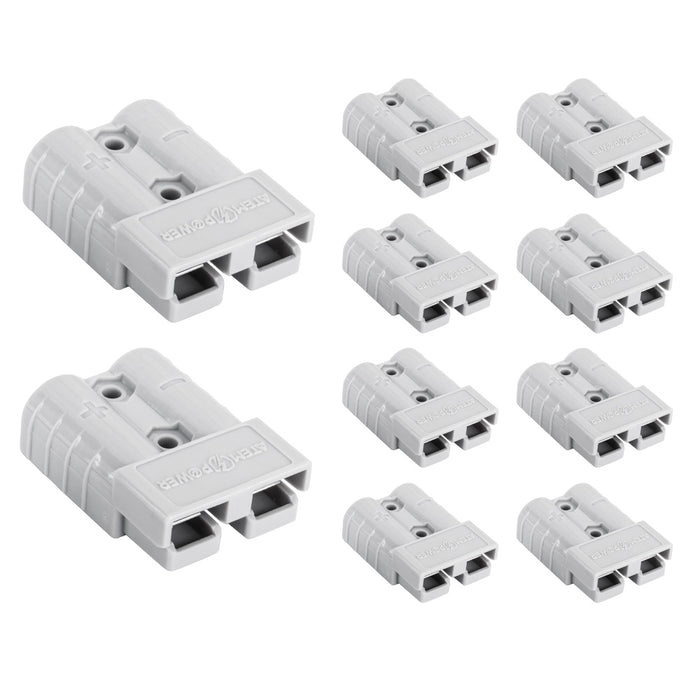 10Pcs Anderson Style Plug Connectors 50Amp 12-24V 6Awg