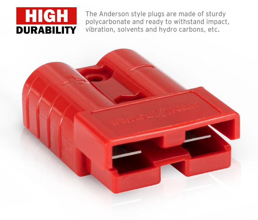 20Pcs Anderson Style Plug Connectors 50Amp 6Awg 12-24V