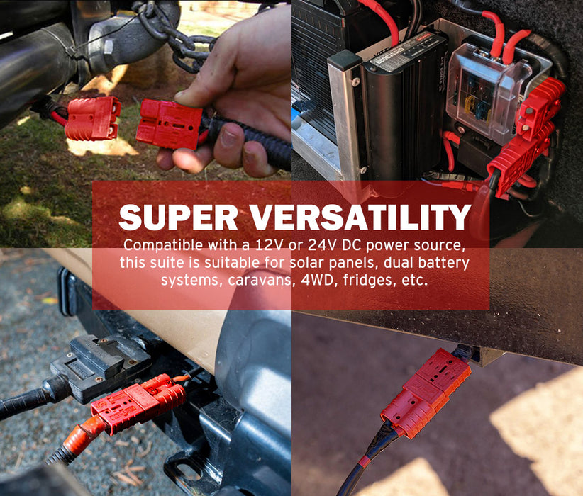 20Pcs Anderson Style Plug Connectors 50Amp 6Awg 12-24V