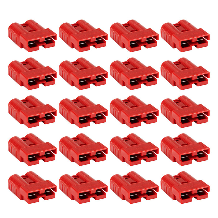 20Pcs Red Anderson Style Plug Connectors 50Amp 6Awg 12-24V