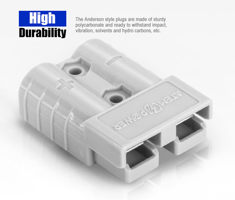 20Pcs Anderson Style Plug Connectors 50Amp 12-24V 6Awg
