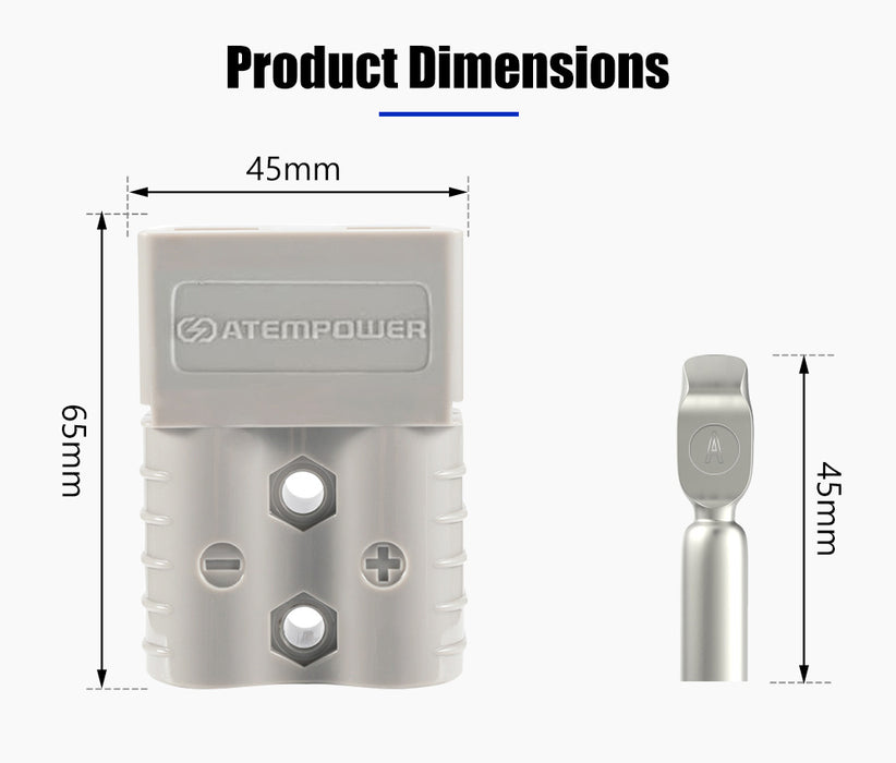 6 X Anderson Style Plug Connectors 120 Amp 12-24V 6Awg Dc Power Tool
