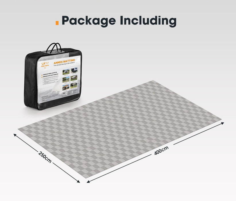 4M X 2.5M Annex Matting Floor Mats Mesh Caravan Park Camping Picnic