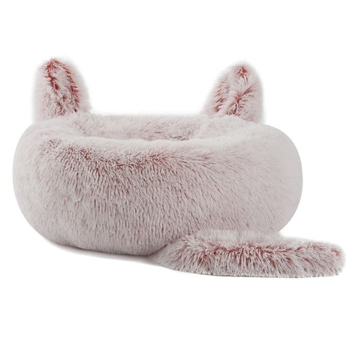 Anti Anxiety Fluffy Washable Calming Round Donut Pet Bed