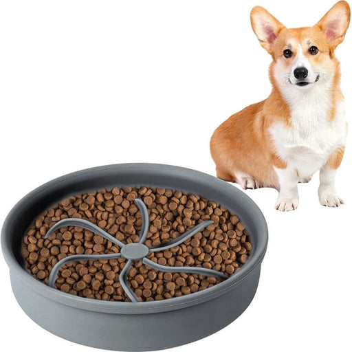 Anti - choking Silicone Puzzle Dog Food Bowl Pet Slow Feeder
