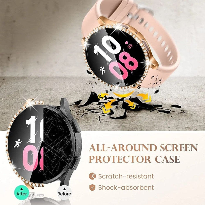 Anti-fall Diamond Case + screen Protector Glass for Samsung