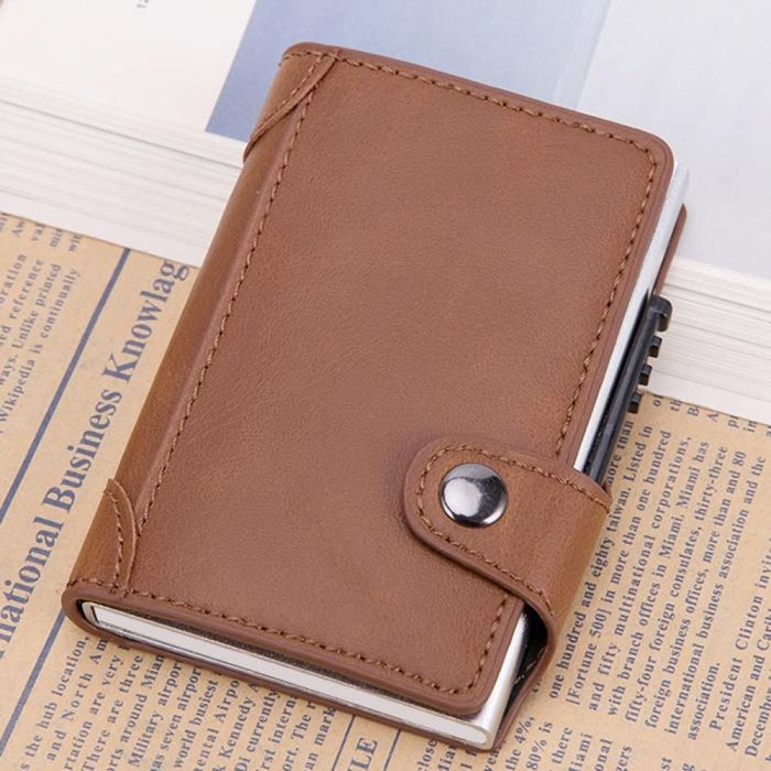 Anti Magnetic Rfid Pu Leather Wallet With Card Slots