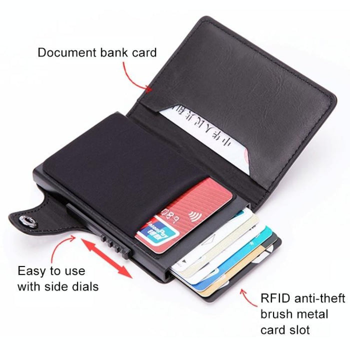 Anti Magnetic Rfid Pu Leather Wallet With Card Slots