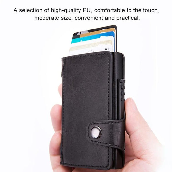 Anti Magnetic Rfid Pu Leather Wallet With Card Slots