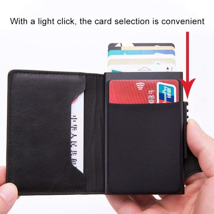 Anti Magnetic Rfid Pu Leather Wallet With Card Slots