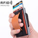 Anti Magnetic Rfid Wallet With Pop Up Card Slot
