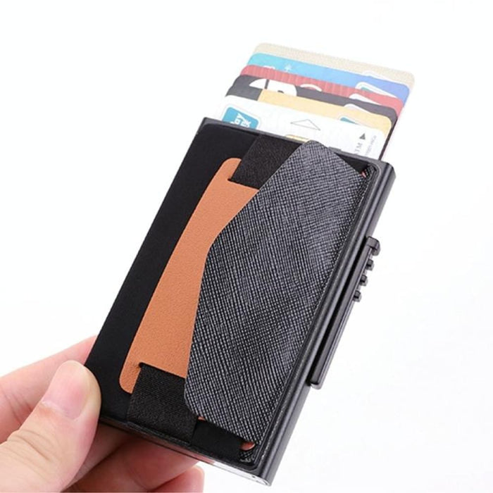 Anti Magnetic Rfid Wallet With Pop Up Card Slot