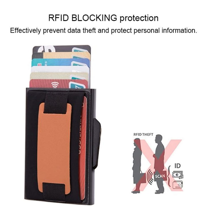 Anti Magnetic Rfid Wallet With Pop Up Card Slot