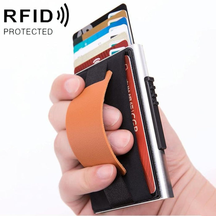 Anti Magnetic Rfid Wallet With Pop Up Card Slot