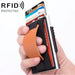Anti Magnetic Rfid Wallet With Pop Up Card Slot