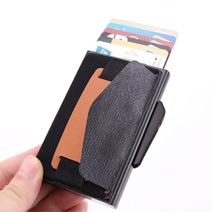Anti Magnetic Rfid Wallet With Pop Up Card Slot