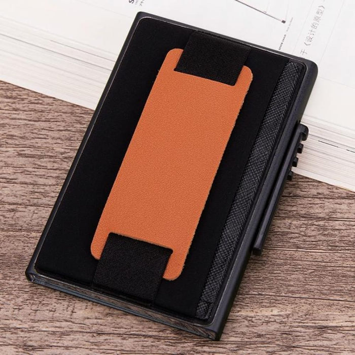 Anti Magnetic Rfid Wallet With Pop Up Card Slot