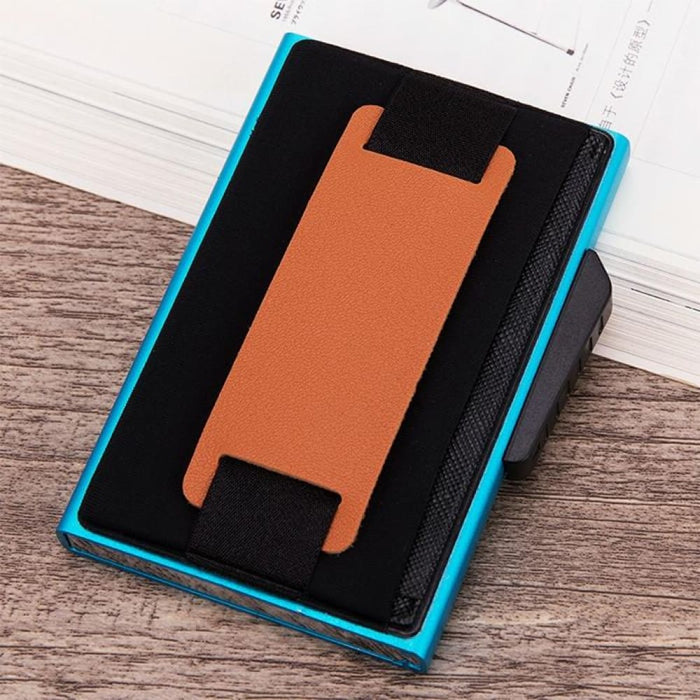 Anti Magnetic Rfid Wallet With Pop Up Card Slot