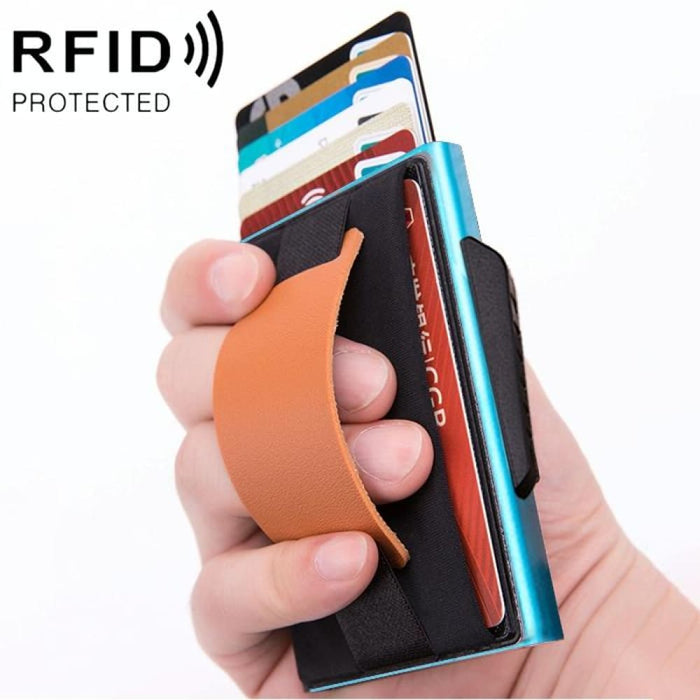 Anti Magnetic Rfid Wallet With Pop Up Card Slot
