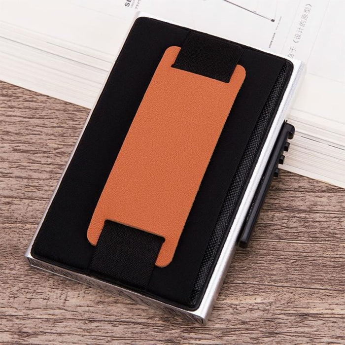 Anti Magnetic Rfid Wallet With Pop Up Card Slot