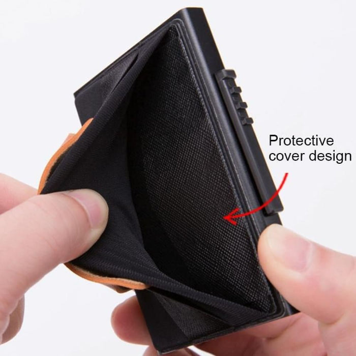 Anti Magnetic Rfid Wallet With Pop Up Card Slot