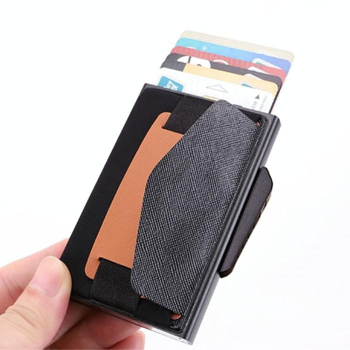 Anti Magnetic Rfid Wallet With Pop Up Card Slot
