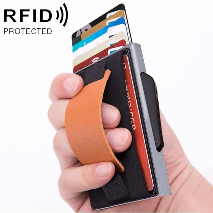 Anti Magnetic Rfid Wallet With Pop Up Card Slot