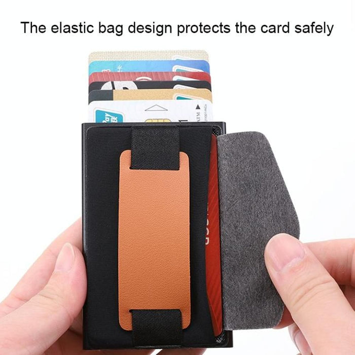 Anti Magnetic Rfid Wallet With Pop Up Card Slot