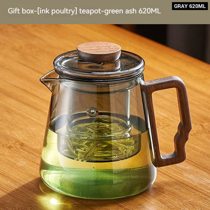 Anti Scalding Walnut Teapot Set with Filter