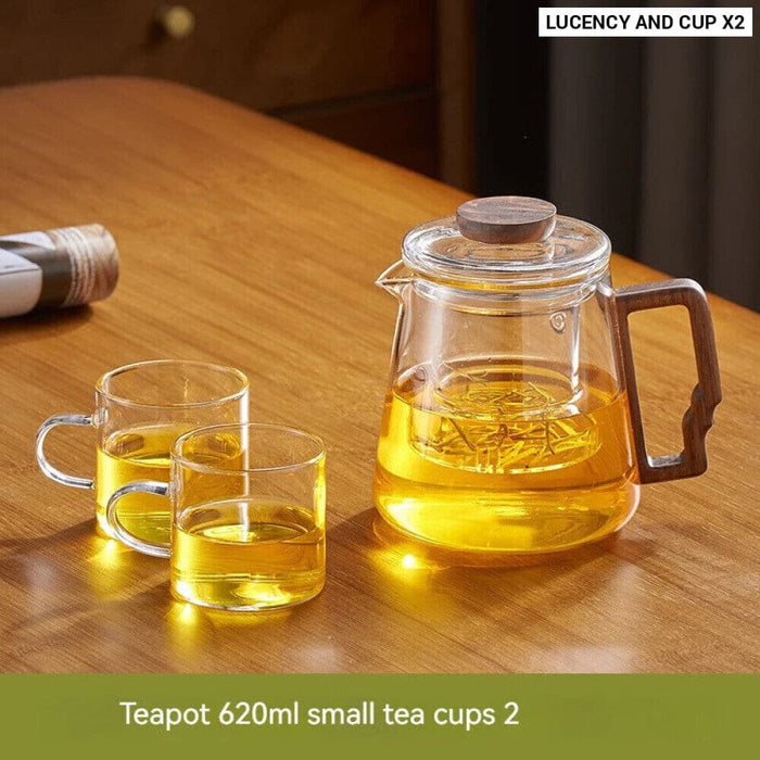 Anti Scalding Walnut Teapot Set with Filter