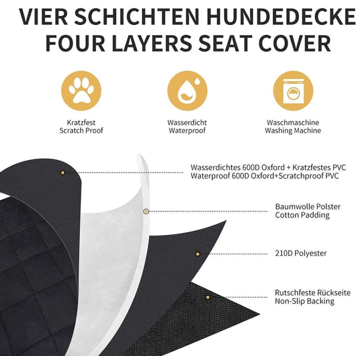 Anti-scratch Nonslip Waterproof Pet Cargo Liner Mat with 2