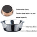 Anti Skid Stainless Steel Dog Bowl Water Food with Silicone