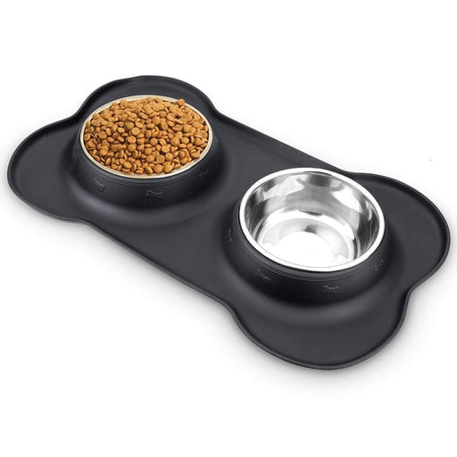 Anti - slip Durable Double Dog Drinking Water Food Feeder