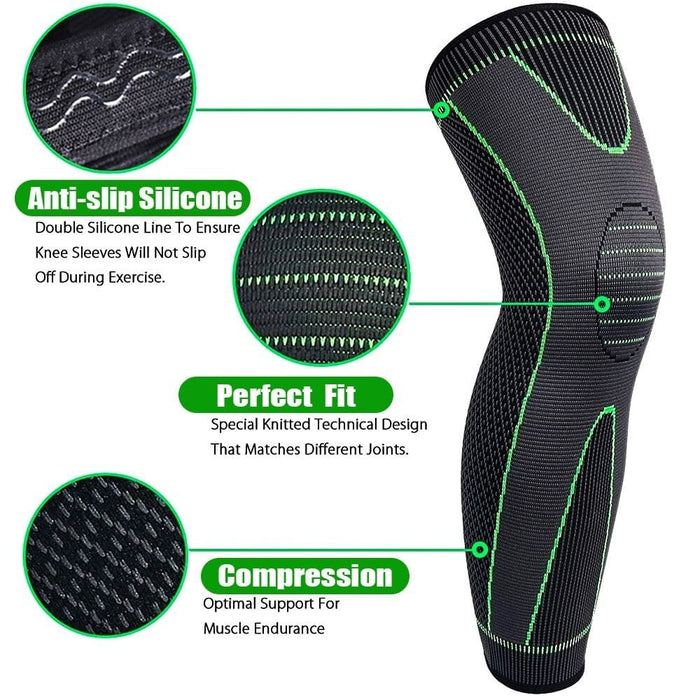 Anti-slip Full Length Knee Protector Leg Sleeves
