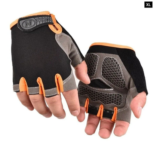 Anti Slip Shock Breathable Fingerless Gloves For Cycling