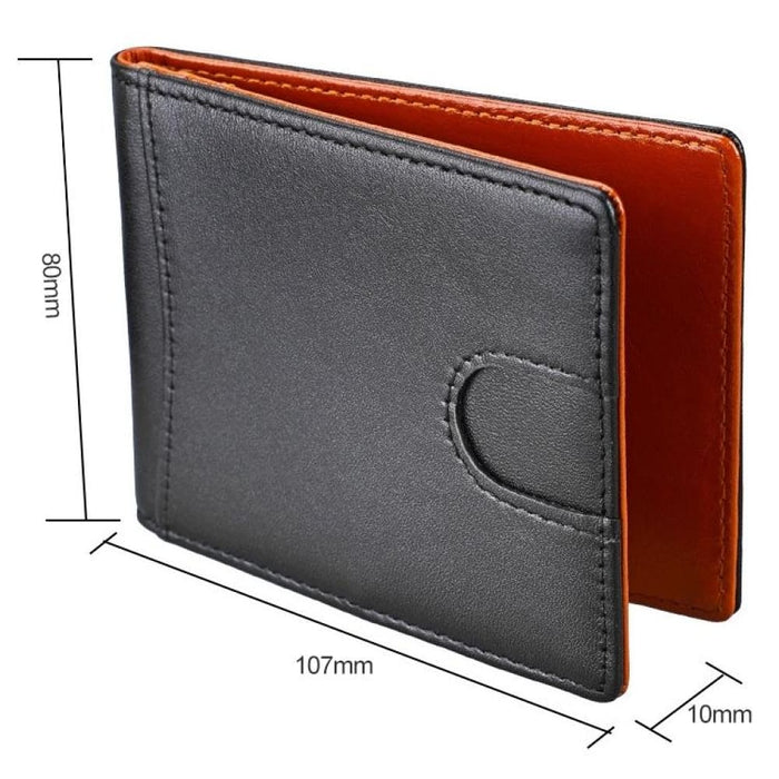 Antimagnetic Rfid Leather Wallet Mini Crazy Horse