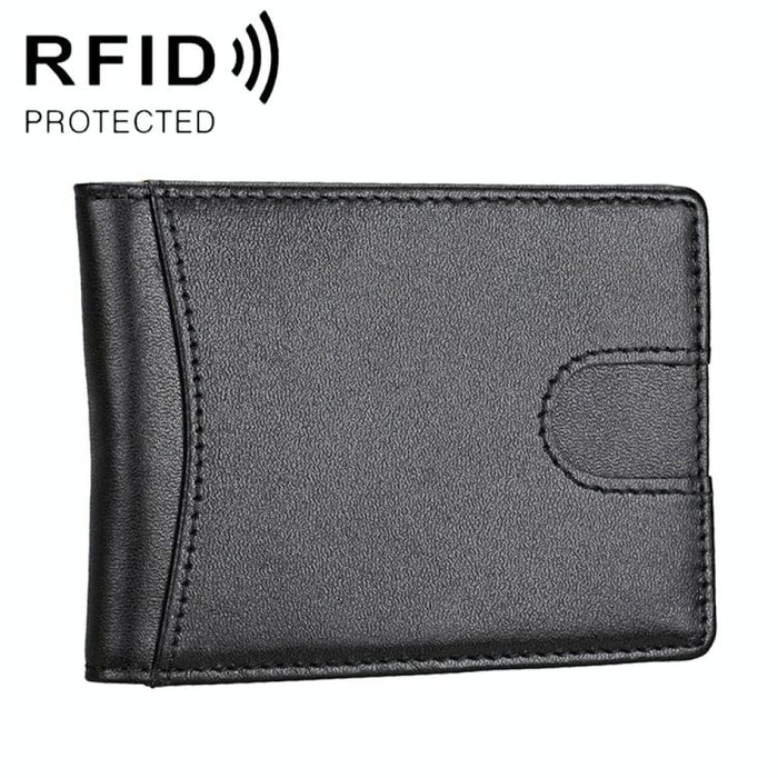 Antimagnetic Rfid Leather Wallet Mini Crazy Horse