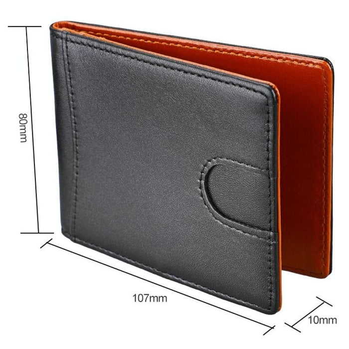 Antimagnetic Rfid Leather Wallet Mini Crazy Horse