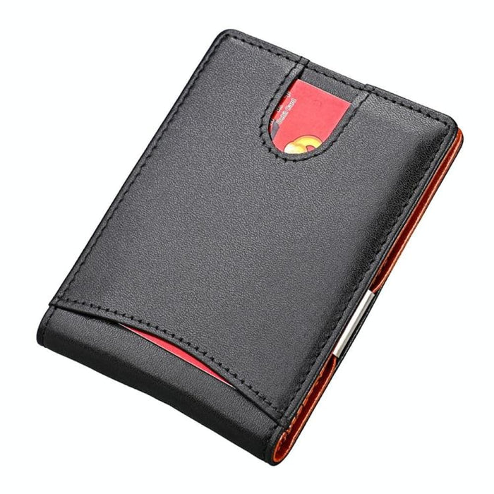 Antimagnetic Rfid Leather Wallet Mini Crazy Horse