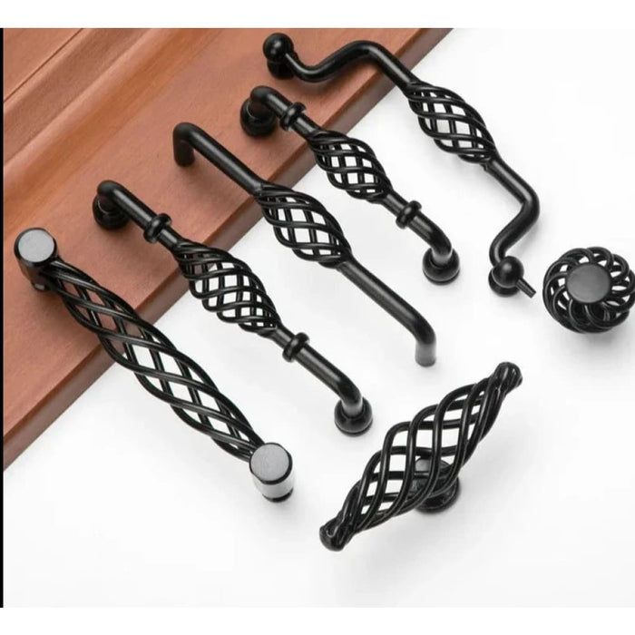 Antique Bronze Birdcage Cabinet Handles