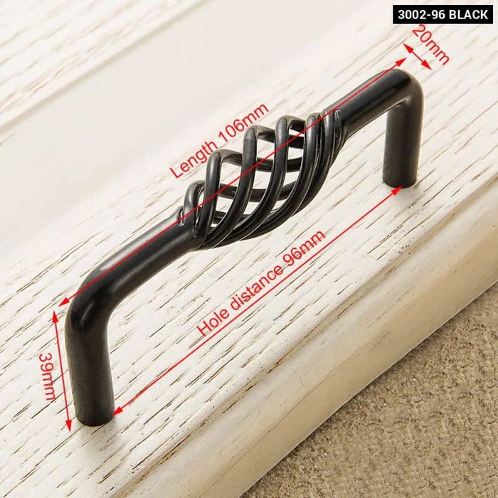 Antique Bronze Birdcage Cabinet Handles