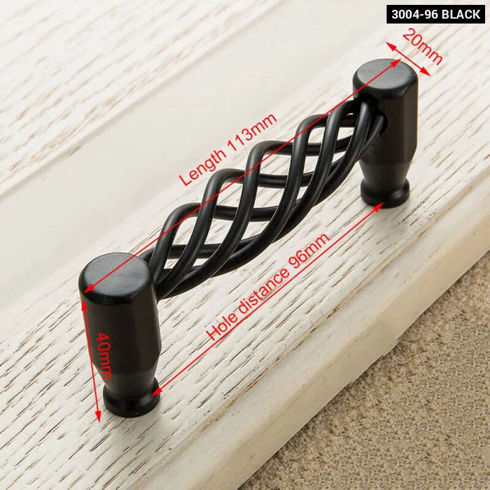 Antique Bronze Birdcage Cabinet Handles