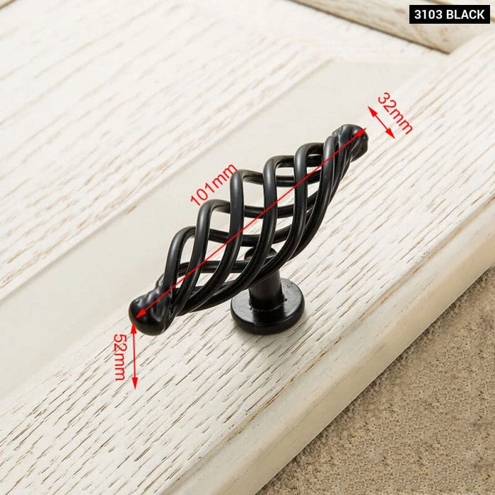 Antique Bronze Birdcage Cabinet Handles