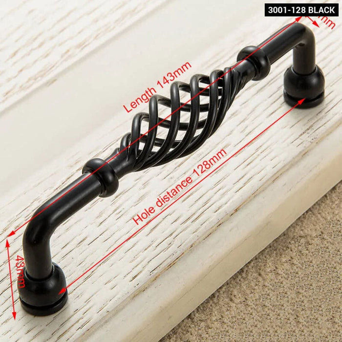 Antique Bronze Birdcage Cabinet Handles