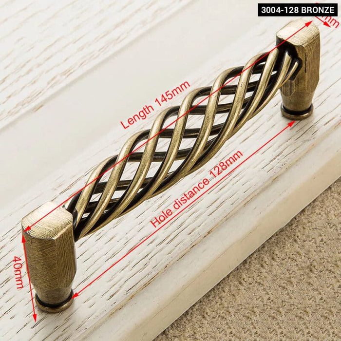 Antique Bronze Birdcage Cabinet Handles