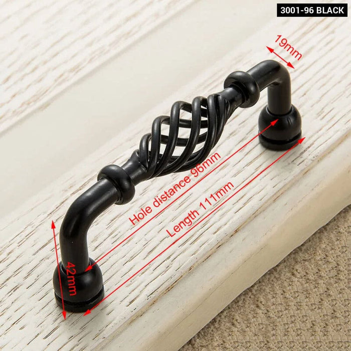 Antique Bronze Birdcage Cabinet Handles