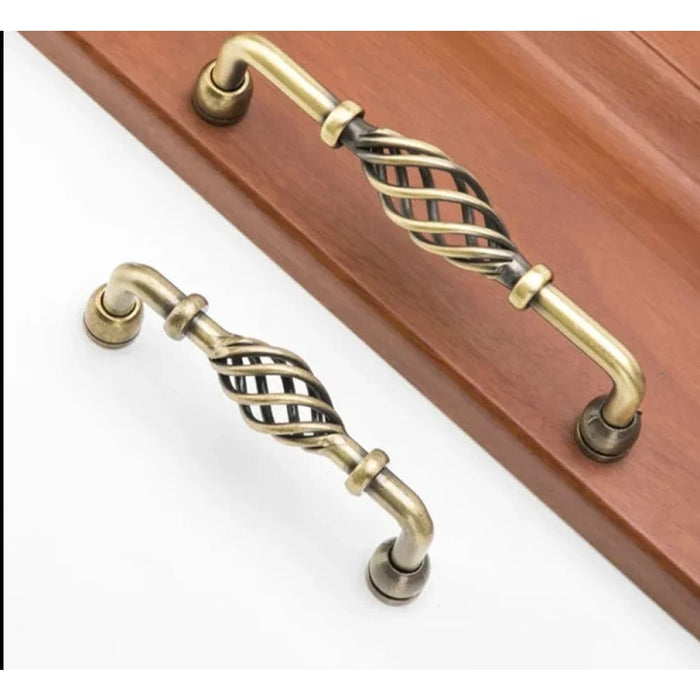 Antique Bronze Birdcage Cabinet Handles