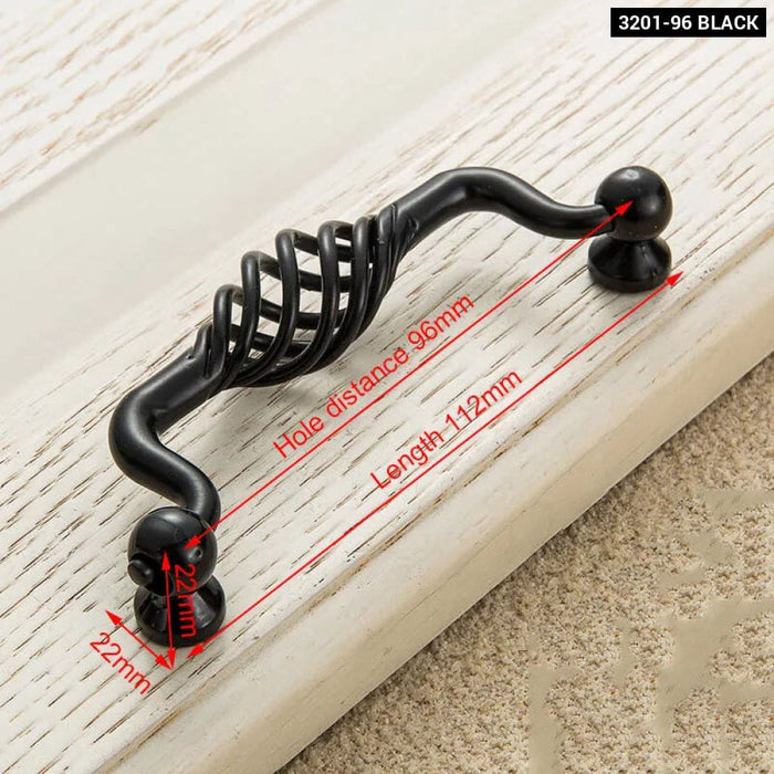 Antique Bronze Birdcage Cabinet Handles