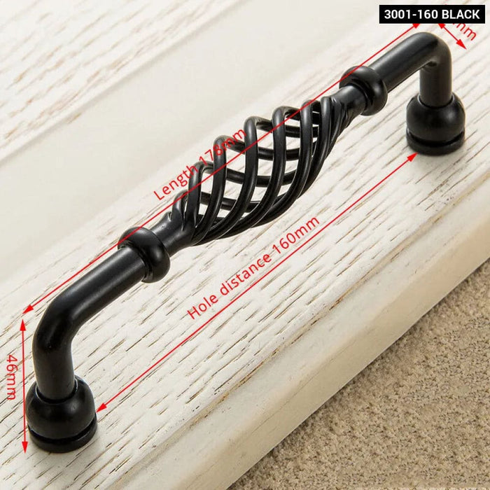 Antique Bronze Birdcage Cabinet Handles